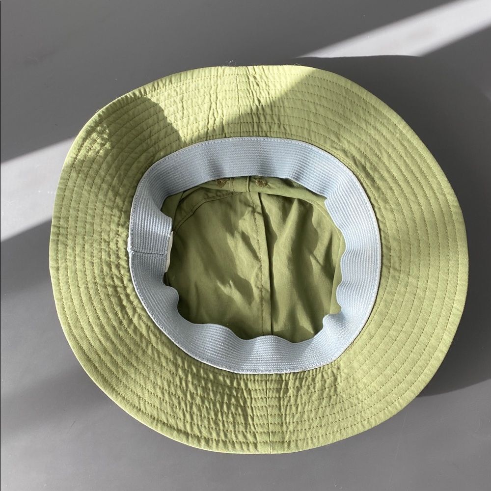 Patagonia Olive Green Bucket Hat with Striped Band - Picture 5 of 7